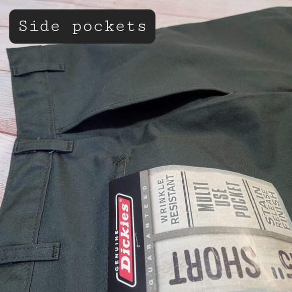 Dickies▪︎Dark Green 15" Shorts w/Multi-use Pocket▪︎ Size 38 *NEW* - Picture 9 of 16